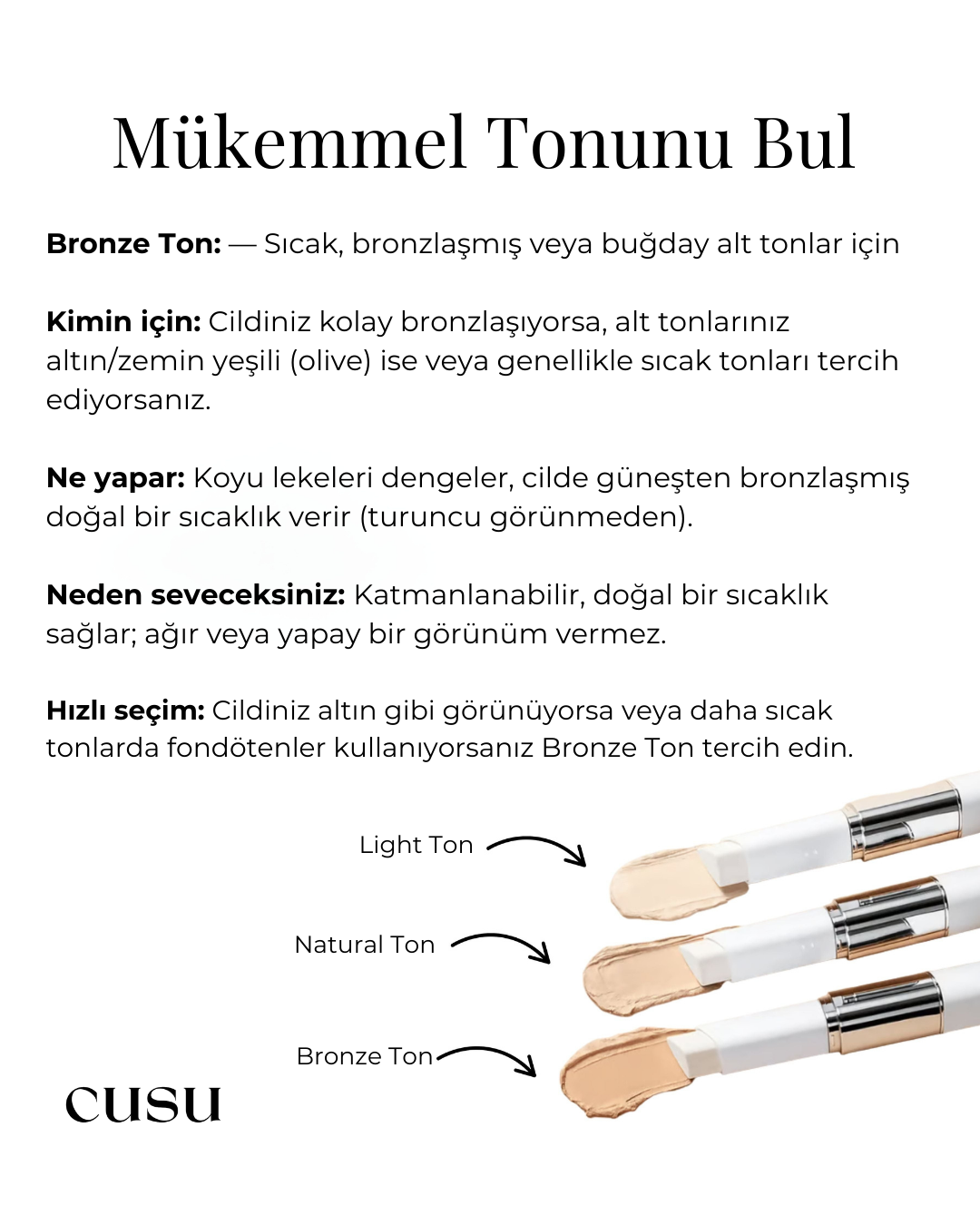 cusu Premium Renk Değiştiren Fırçalı Fondöten