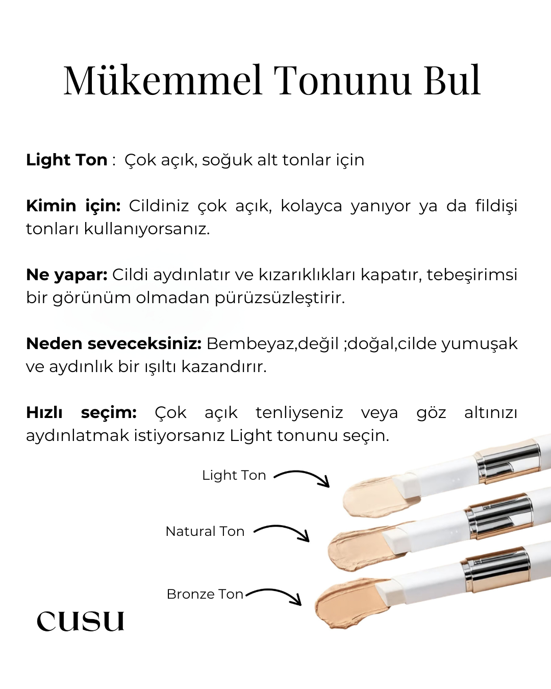 cusu Premium Renk Değiştiren Fırçalı Fondöten