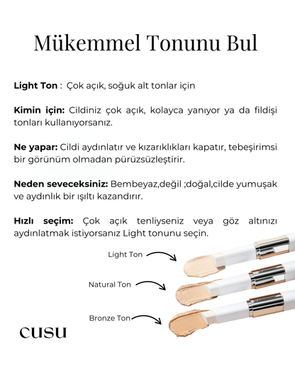 cusu Premium Renk Değiştiren Fırçalı Fondöten